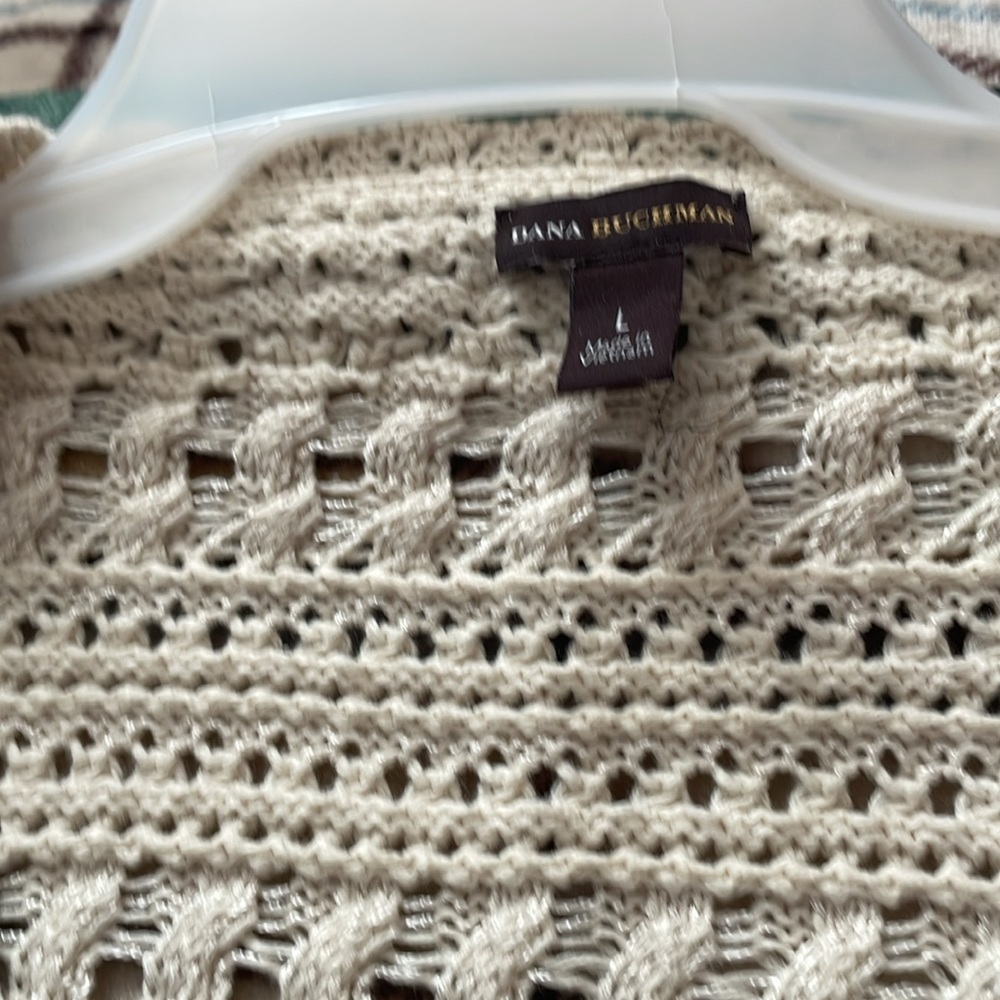 Women’s size large Dana Bachman sweater top with underneath camisole - Picture 2 of 5